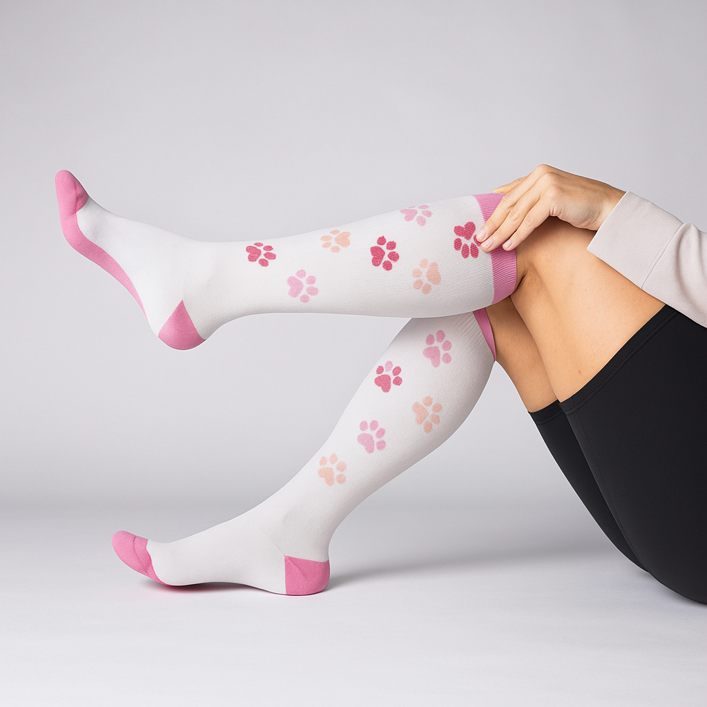 Comfy Paw Prints- Compression Socks