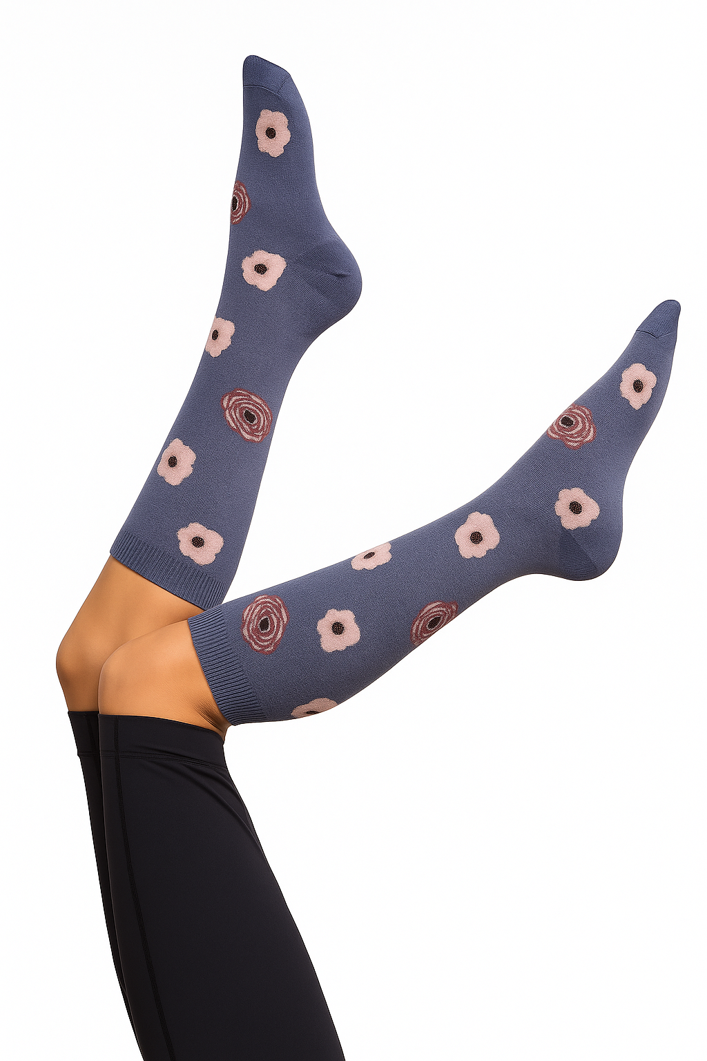 Comfy Midnight Meadow - Compression Socks