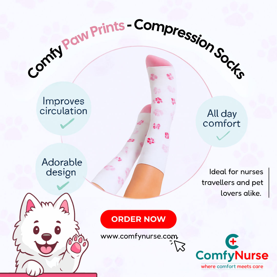 Comfy Paw Prints- Compression Socks