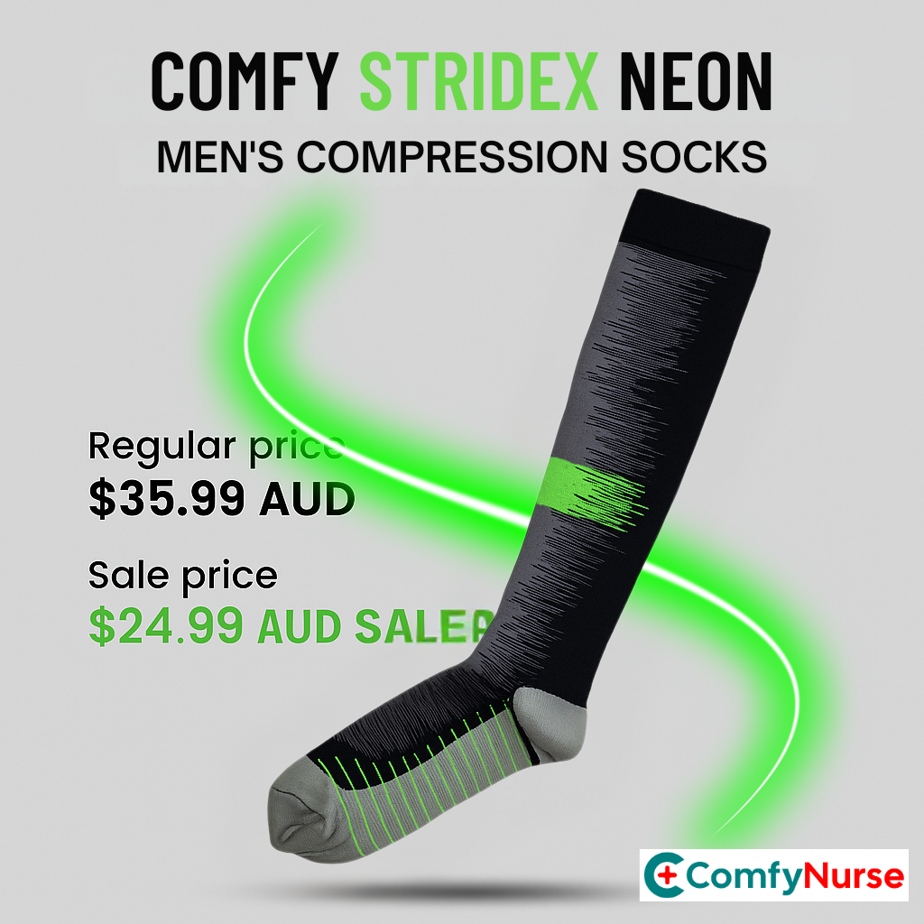Comfy Stridex Neon- Men's Compression Socks