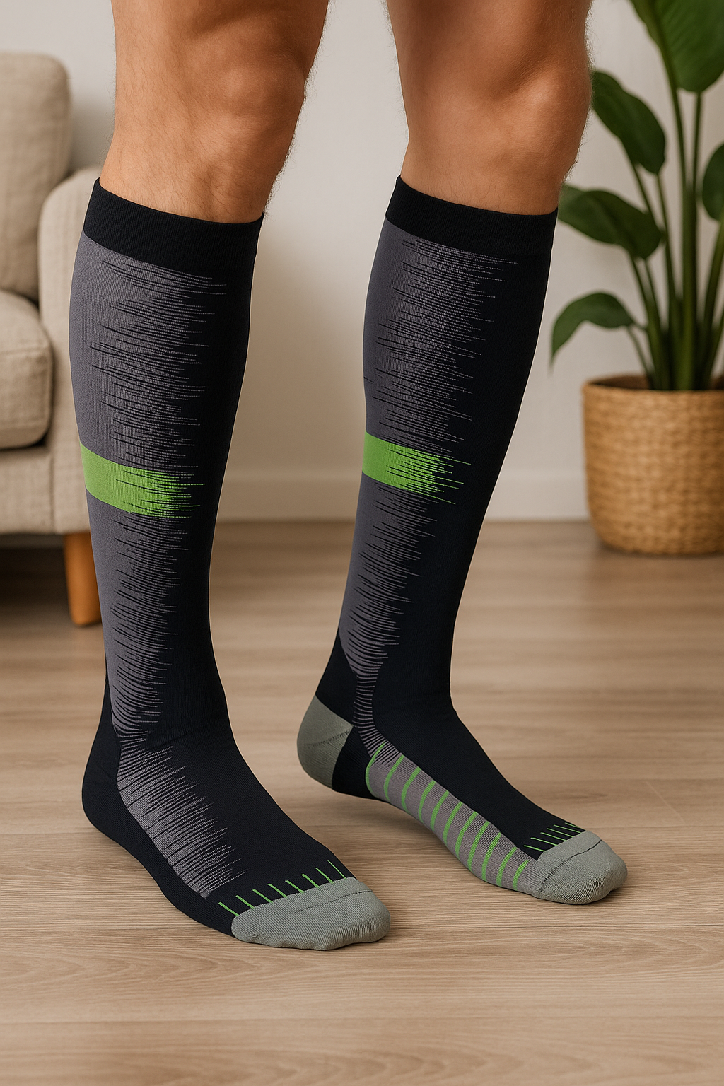 Comfy Stridex Neon- Men's Compression Socks