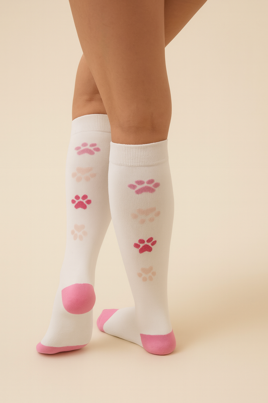 Comfy Paw Prints- Compression Socks