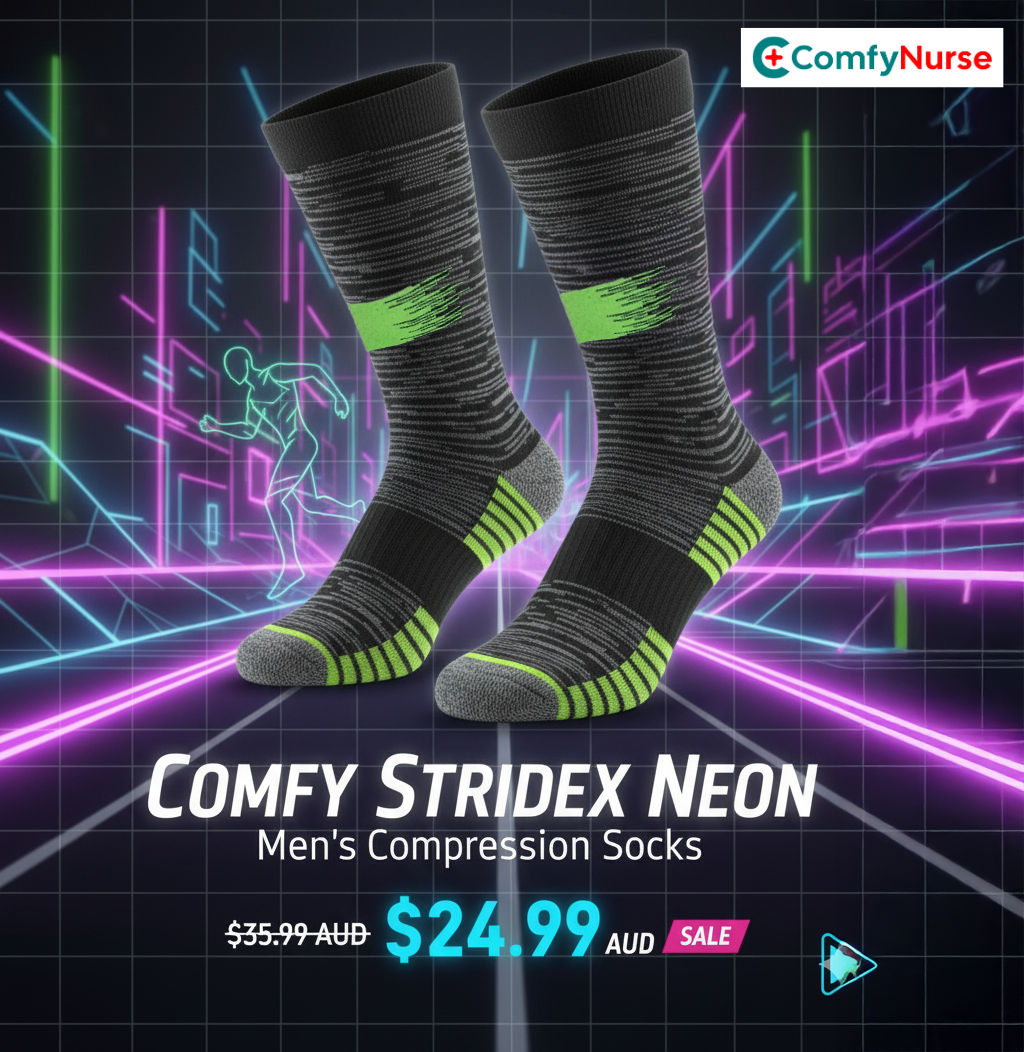 Comfy Stridex Neon- Men's Compression Socks