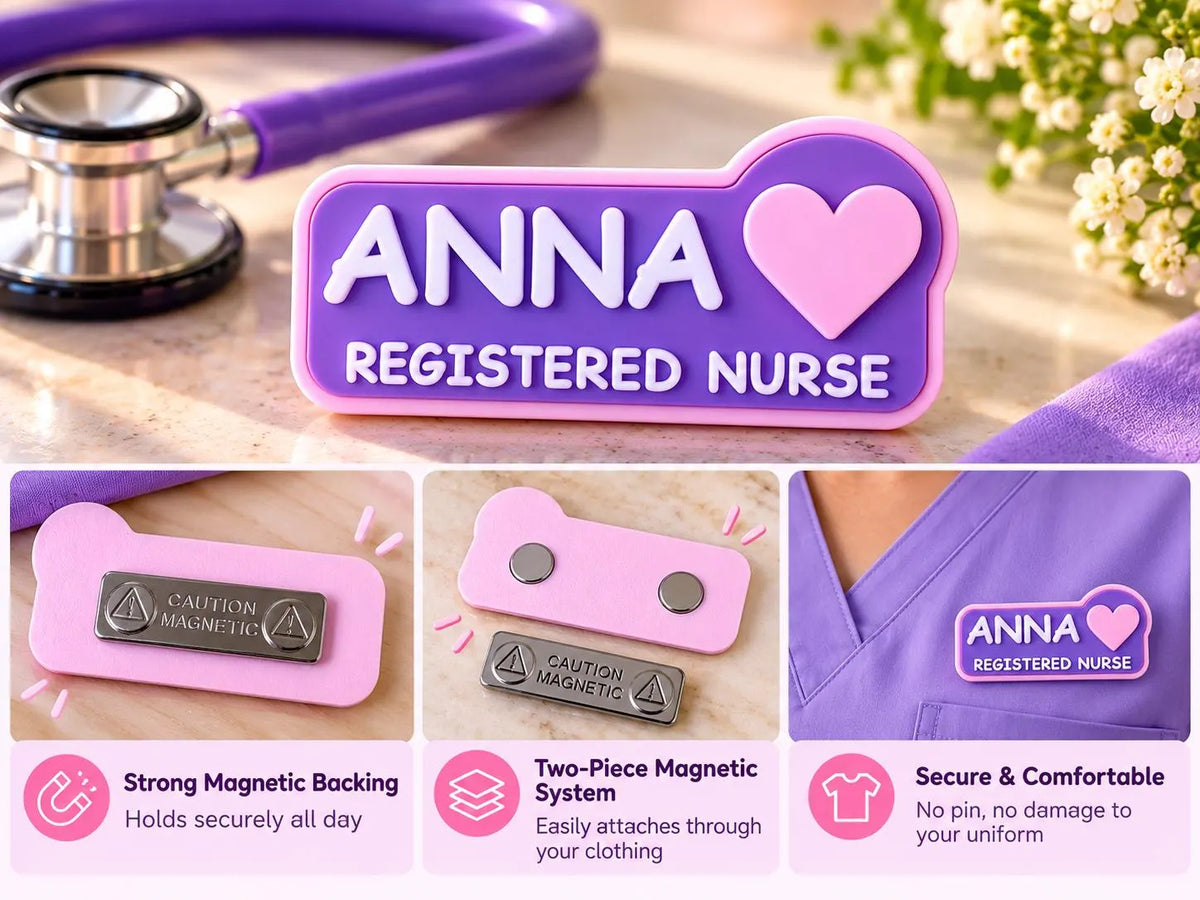 Personalized Magnetic Nurse Name Badge